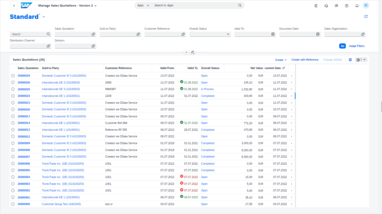 Manage Sales Quotation Version 2