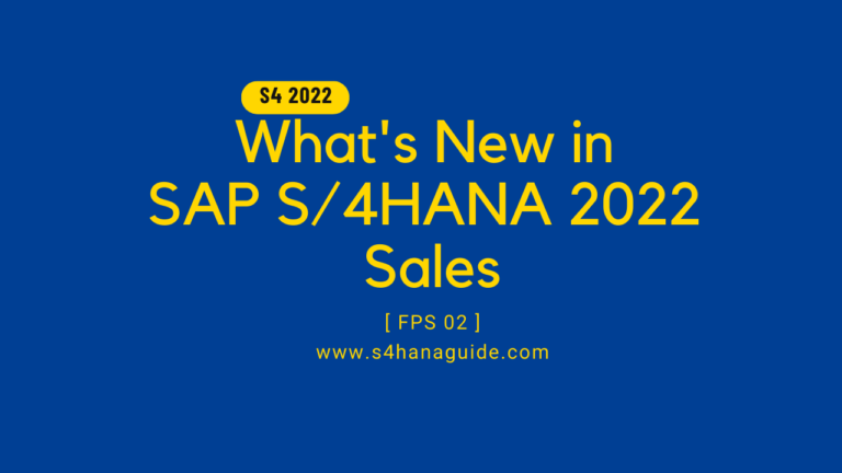 SAP S4HANA 2020 FPS02 - Sales