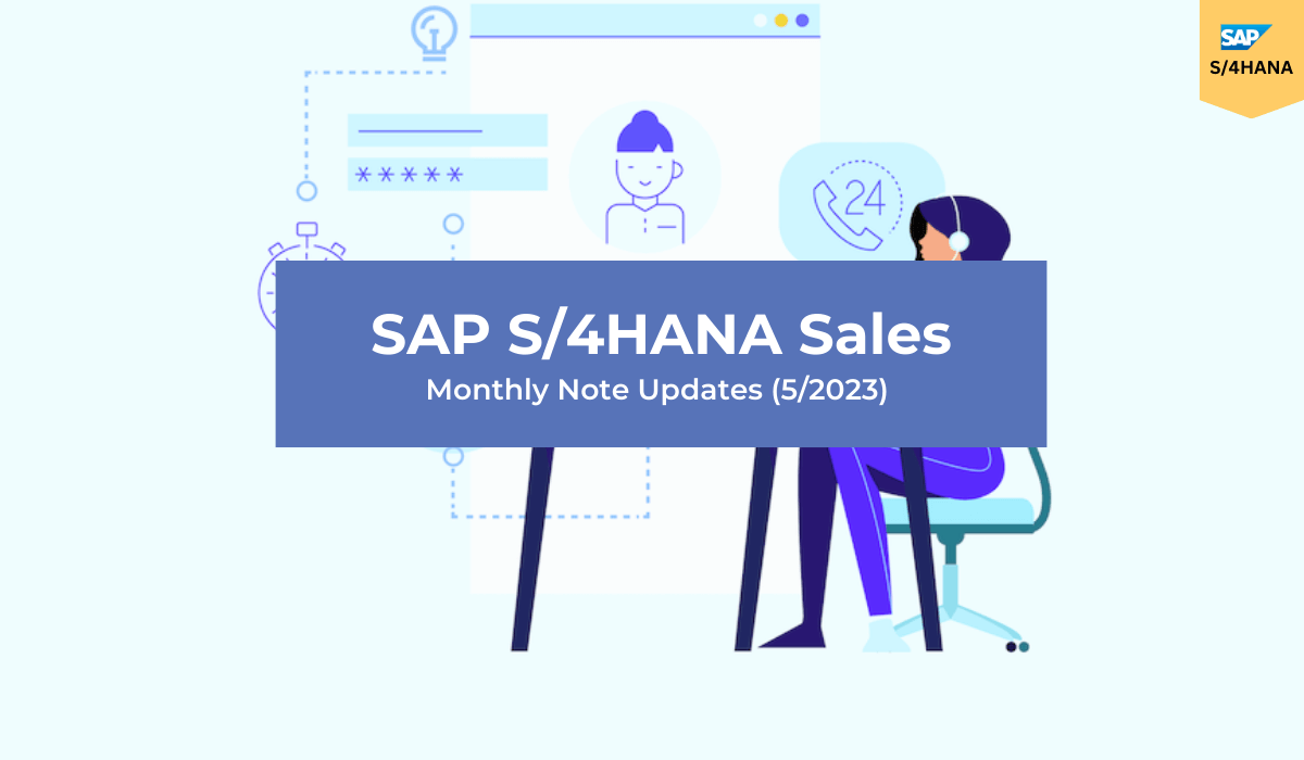 SAP S/4HANA Sales Notes May 2023