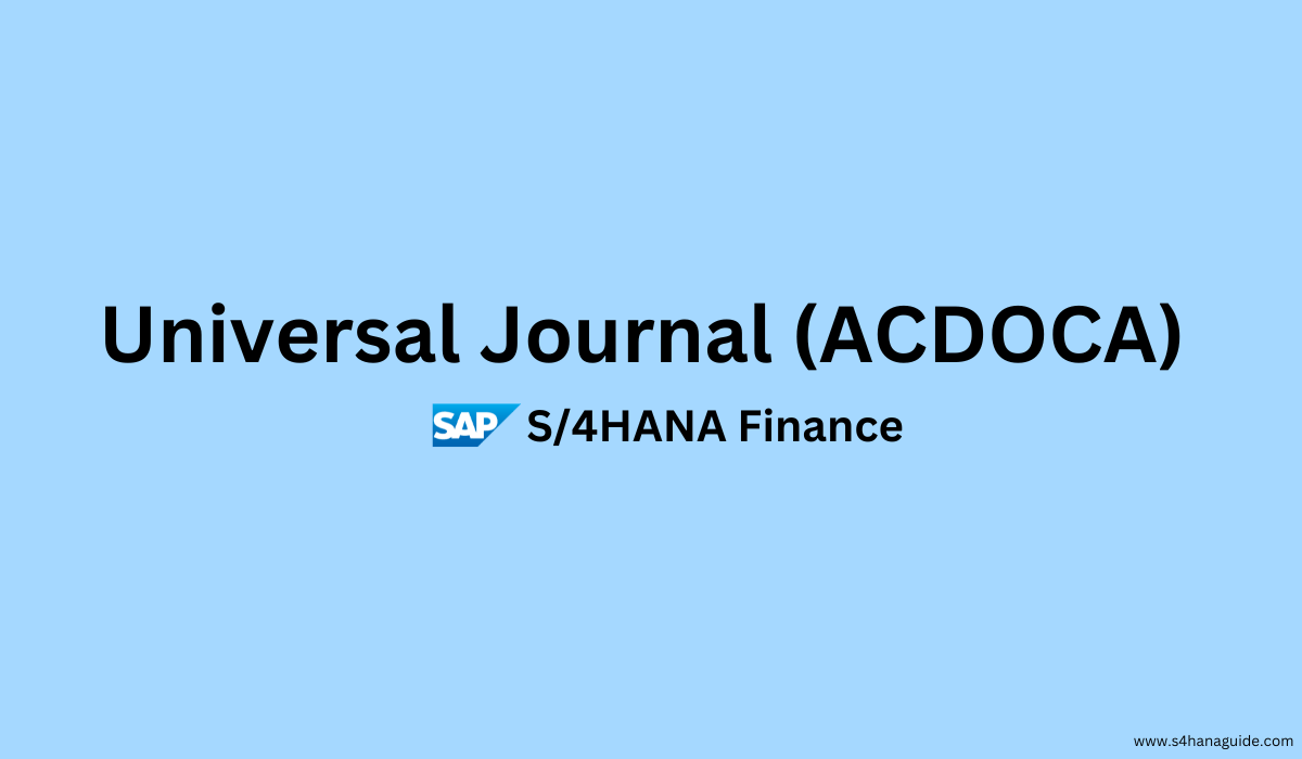 Universal Journal SAP S/4HANA(ACDOCA)