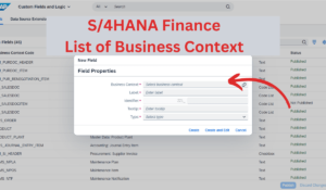 Business Context in S/4HANA Finance