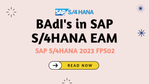 4 New BAdIs in SAP S/4HANA 2023 EAM